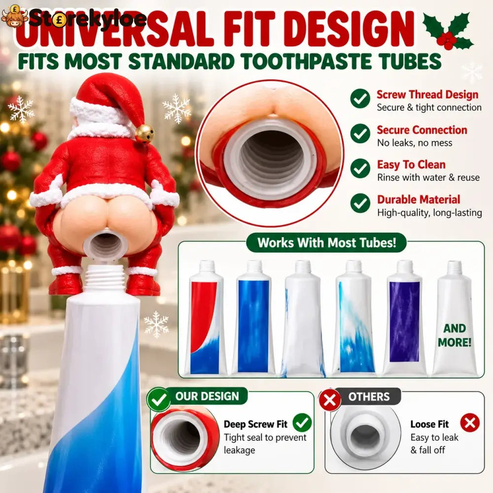 📌🎅Cheek District - Santa Toothpase Dispenser