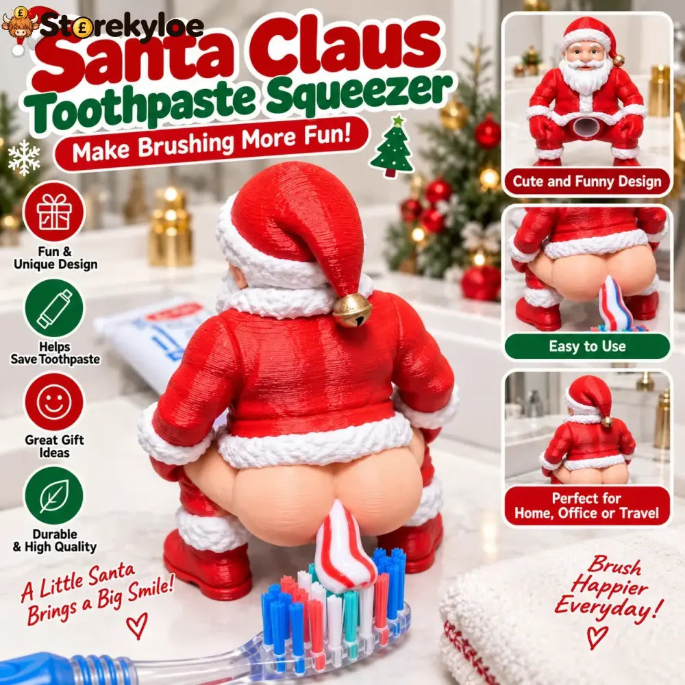 📌🎅Cheek District - Santa Toothpase Dispenser
