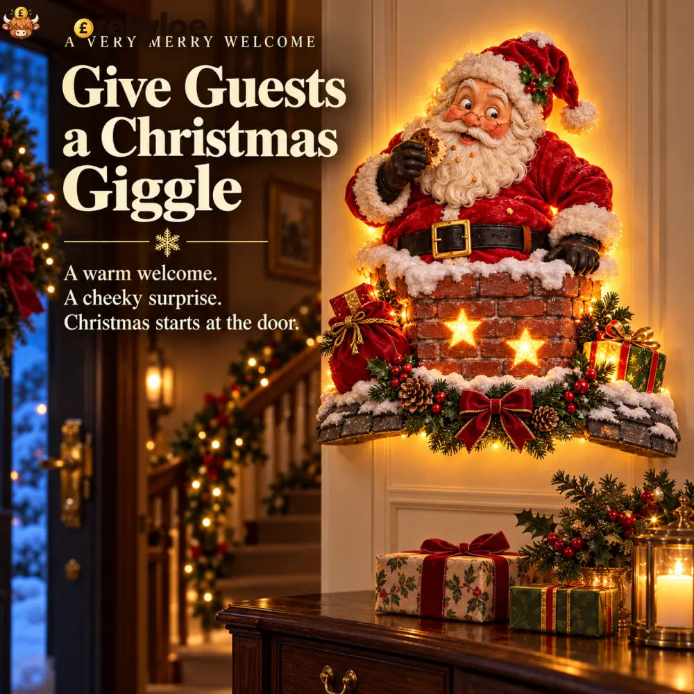 🎅Cheeky Santa Chimney Wall Light✨