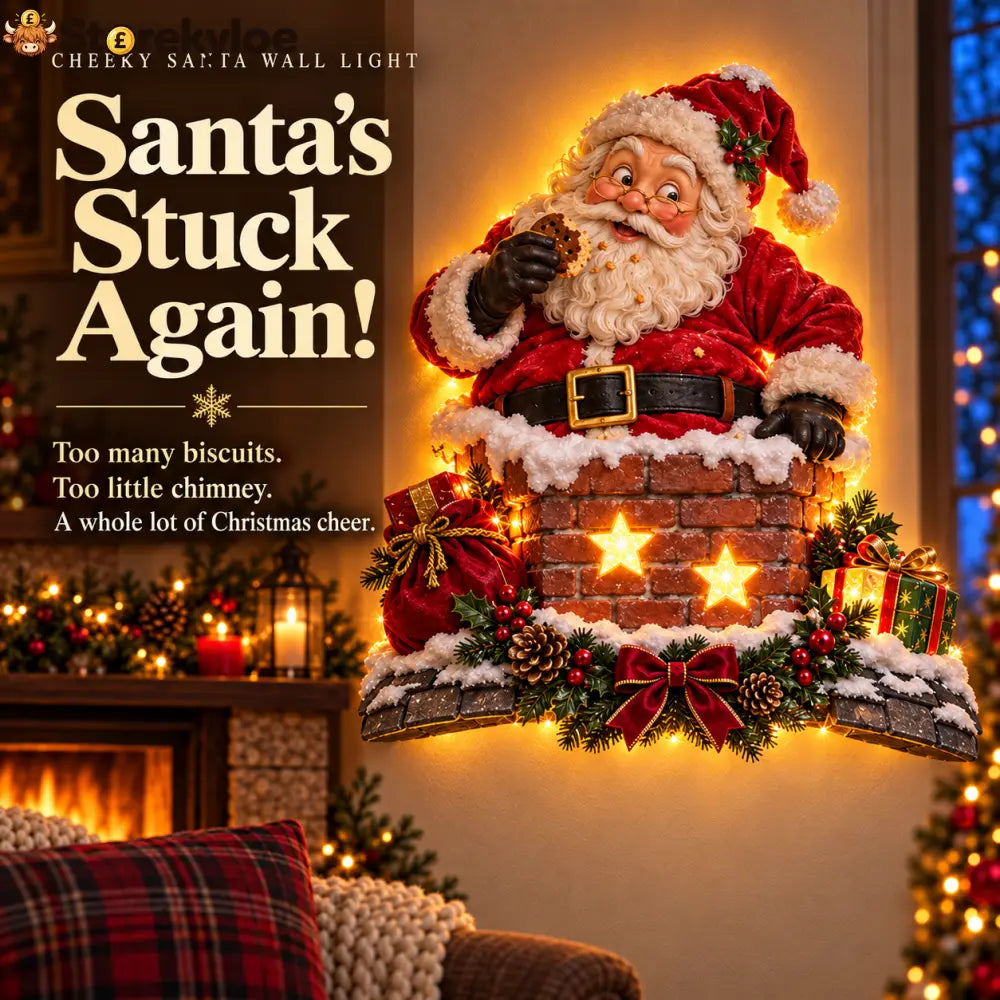 🎅Cheeky Santa Chimney Wall Light✨