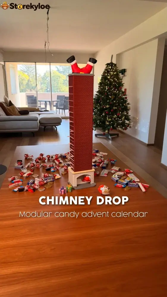 🎅 Chimney Drop Candy Advent Calendar 🍬 25-Day Interactive Christmas Countdown - 🎅 1 Set | Christmas Countdown