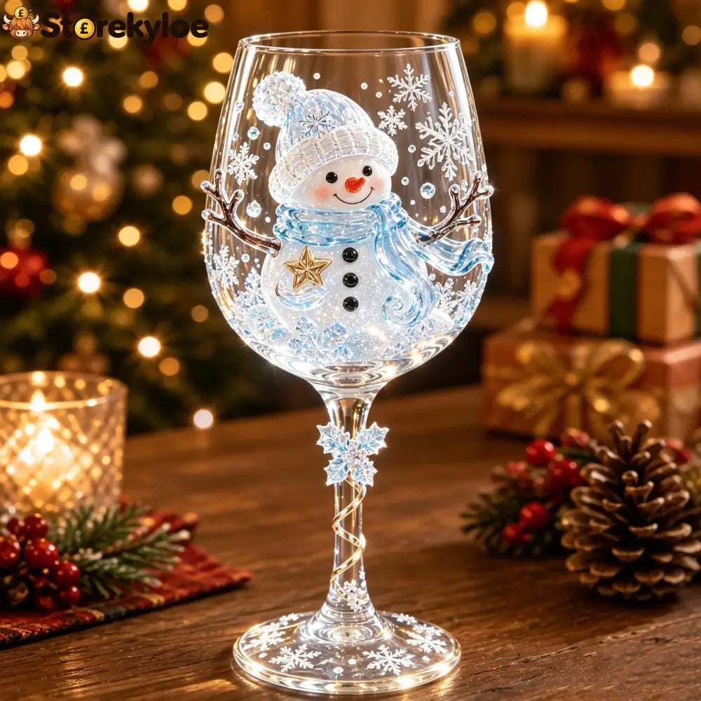 🔥🎁Christmas 3D Wine Glass Collection Gift Box Set✨ - Snowman / BUY 1