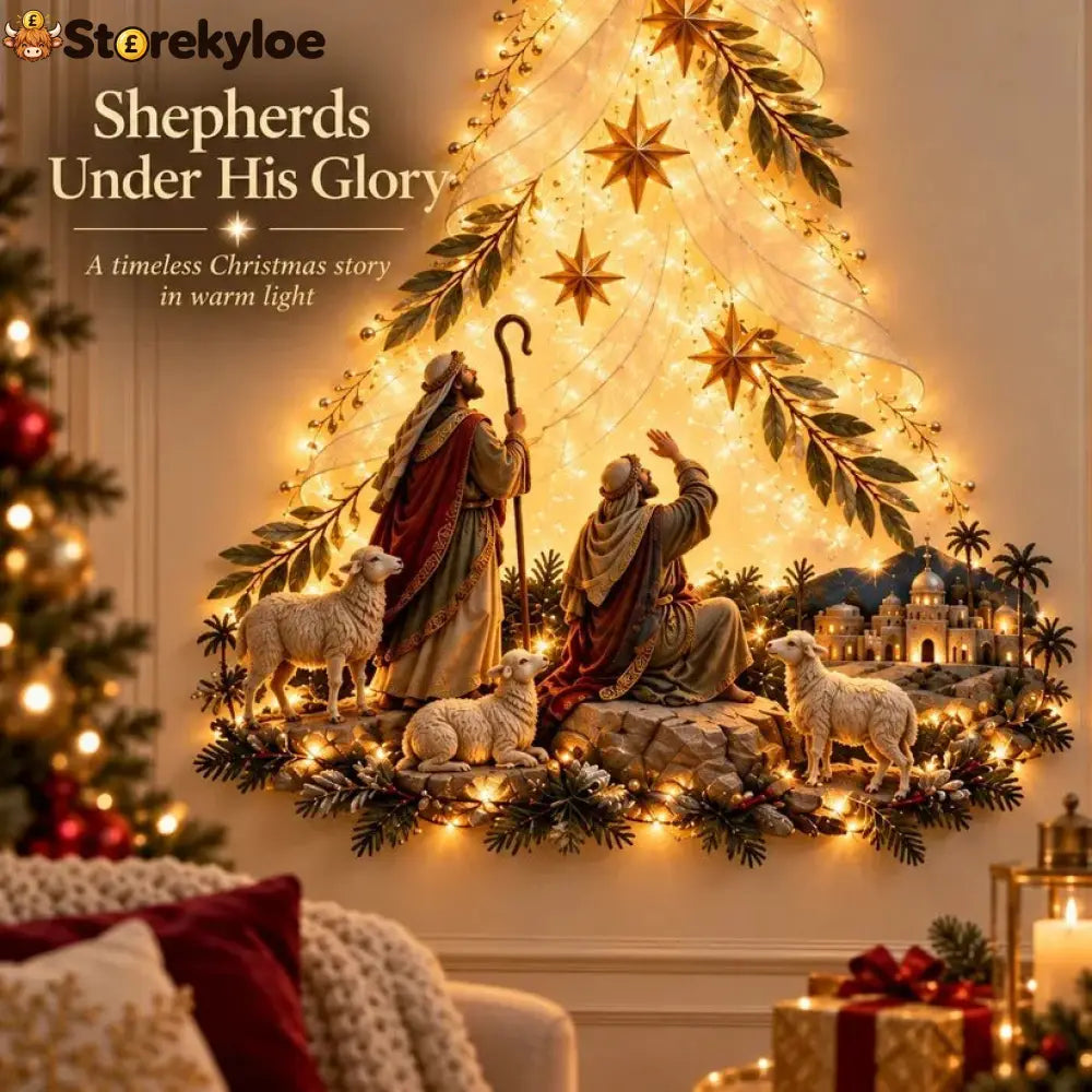 ✨ Christmas Angel Shepherd Wall Art With LED Lights