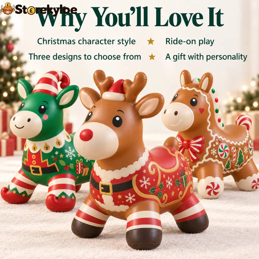 🎄 Christmas Animal Hopper – A Bouncy Ride-On Gift for Kids 🎁