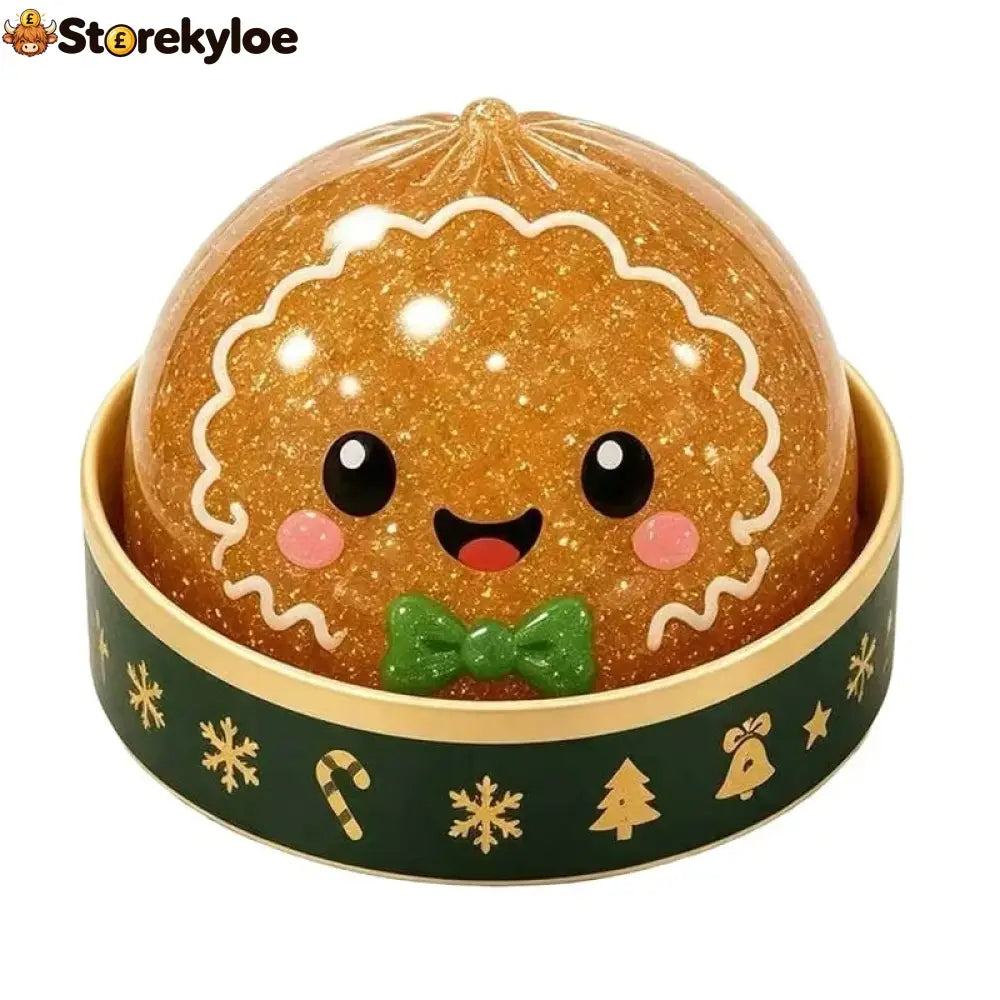 🎁Christmas Baozi Glitter Jelly Stress Relief Squishy Toy - Gingerbread Man