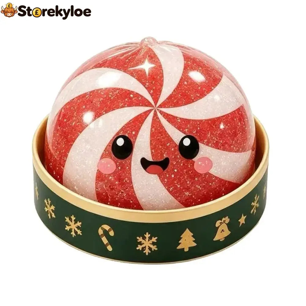 🎁Christmas Baozi Glitter Jelly Stress Relief Squishy Toy - Peppermint Candy Cane