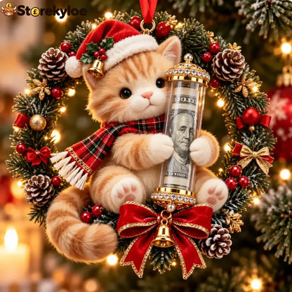 🎄 💵 Christmas Cash Gift Ornament - ✨a Fun Way To Give Money This Christmas - 🐱Cat