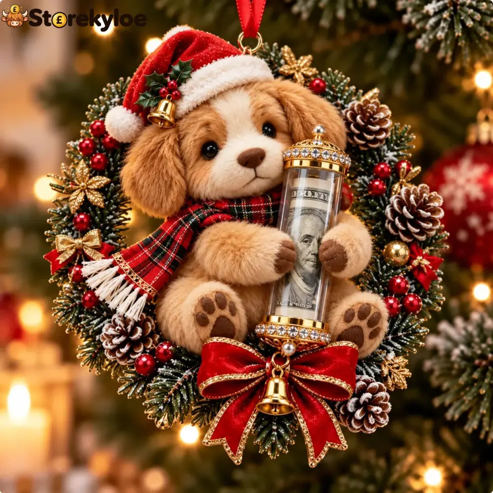 🎄 💵 Christmas Cash Gift Ornament - ✨a Fun Way To Give Money This Christmas - 🐶Dog