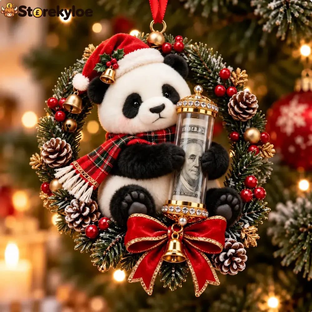 🎄 💵 Christmas Cash Gift Ornament - ✨a Fun Way To Give Money This Christmas - 🐼Panda