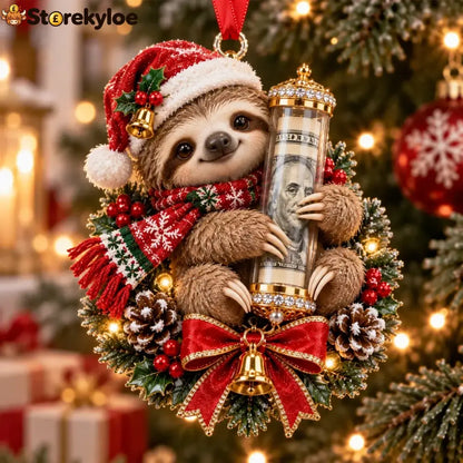 🎄 💵 Christmas Cash Gift Ornament - ✨a Fun Way To Give Money This Christmas - 🦥 Sloth