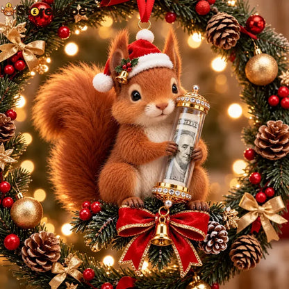 🎄 💵 Christmas Cash Gift Ornament - ✨a Fun Way To Give Money This Christmas - 🐿️Squirrel