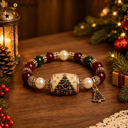🎄✨christmas Charm Bracelet | Santa Reindeer Tree Holiday Jewelry - Christmas Tree