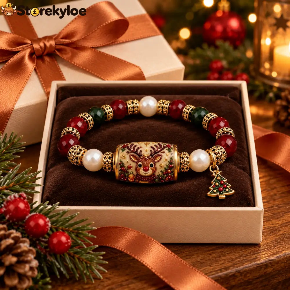 🎄✨christmas Charm Bracelet | Santa Reindeer Tree Holiday Jewelry