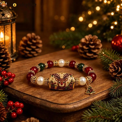 🎄✨christmas Charm Bracelet | Santa Reindeer Tree Holiday Jewelry - Reindeer