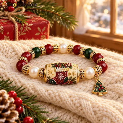 🎄✨christmas Charm Bracelet | Santa Reindeer Tree Holiday Jewelry