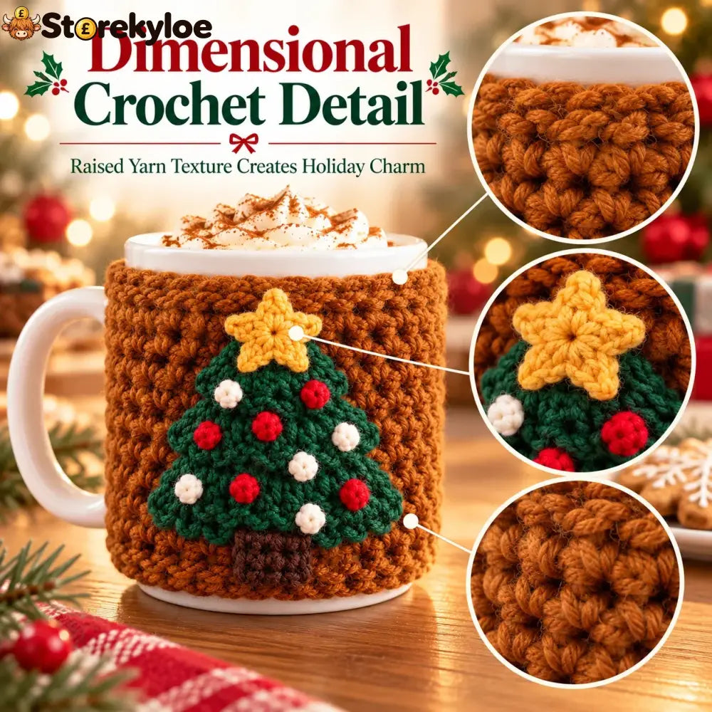 🎄christmas Crochet Mug Cozy