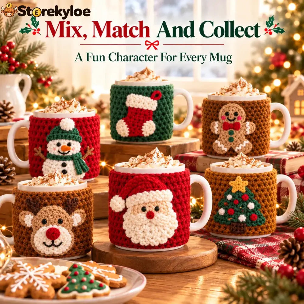 🎄christmas Crochet Mug Cozy