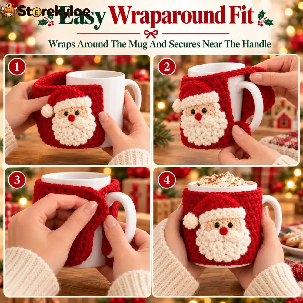 🎄christmas Crochet Mug Cozy