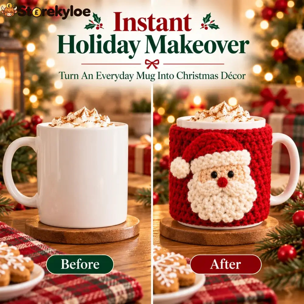 🎄christmas Crochet Mug Cozy