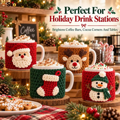 🎄christmas Crochet Mug Cozy