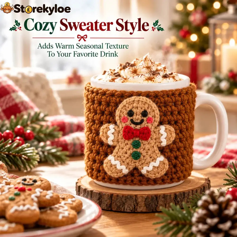 🎄christmas Crochet Mug Cozy