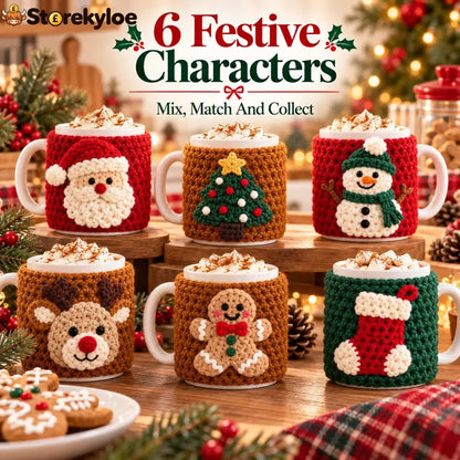 🎄christmas Crochet Mug Cozy - All Style