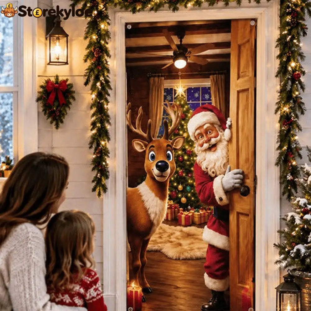 🎅 Christmas Door Cover: Turn an Ordinary Front Door Into a Christmas Showstopper in Minutes