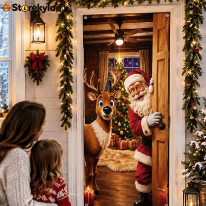 🎅 Christmas Door Cover: Turn an Ordinary Front Door Into a Christmas Showstopper in Minutes