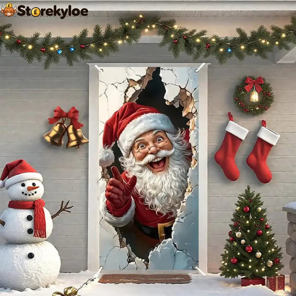 🎅 Christmas Door Cover: Turn an Ordinary Front Door Into a Christmas Showstopper in Minutes - SDMF442