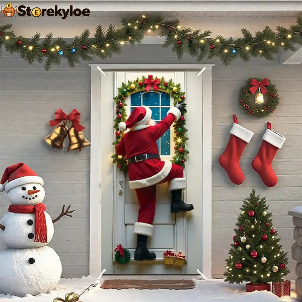 🎅 Christmas Door Cover: Turn an Ordinary Front Door Into a Christmas Showstopper in Minutes - SDMF452