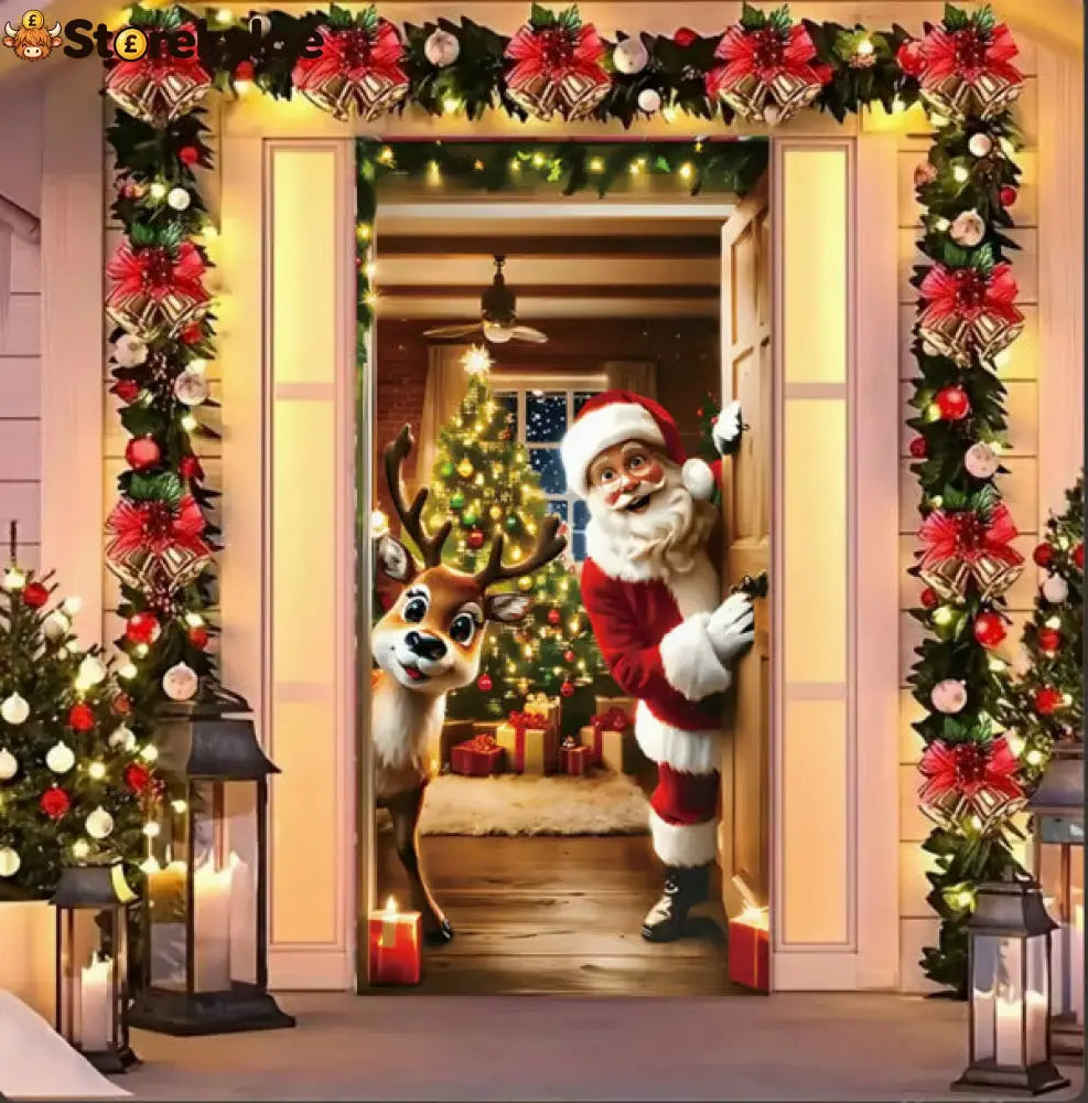 🎅 Christmas Door Cover: Turn an Ordinary Front Door Into a Christmas Showstopper in Minutes - SDMF455