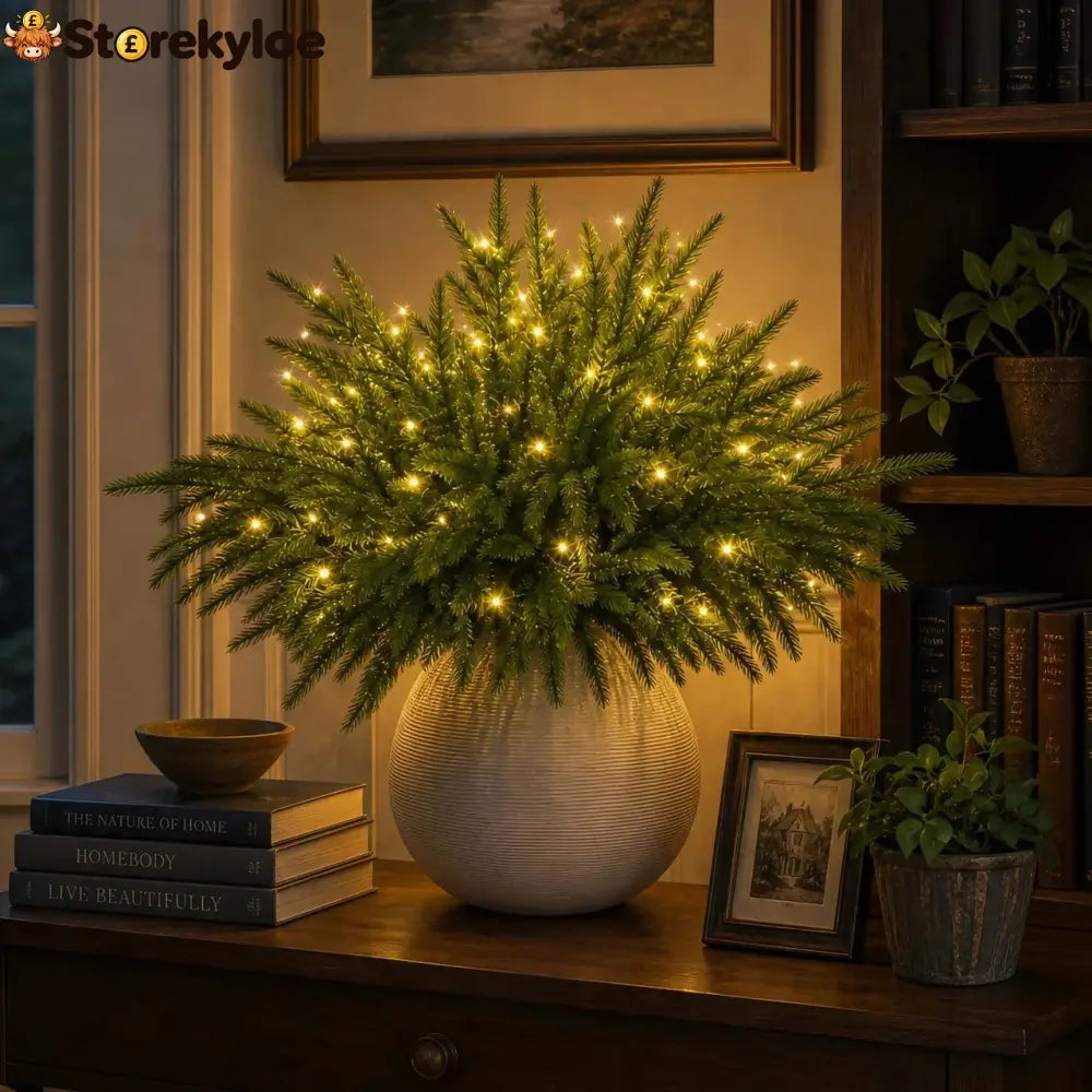Christmas Enchanted Evergreen Pine– Set of 5
