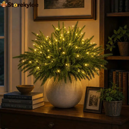 Christmas Enchanted Evergreen Pine– Set of 5