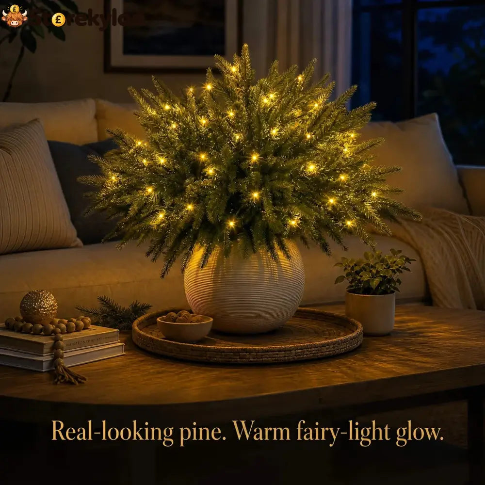 Christmas Enchanted Evergreen Pine– Set of 5