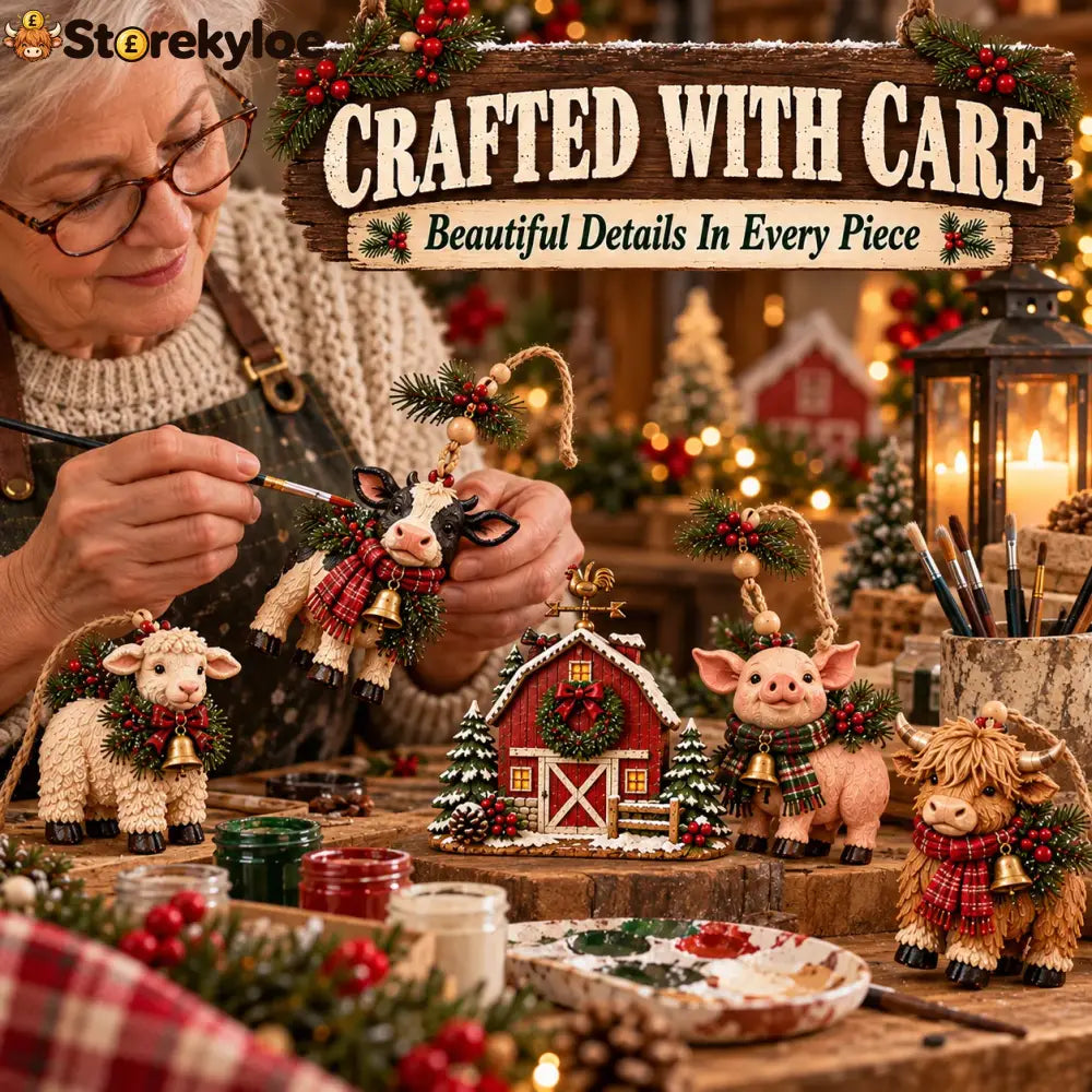 🐄 Christmas Farm Friends Hanging Mantel Garland - ❤Buy 1