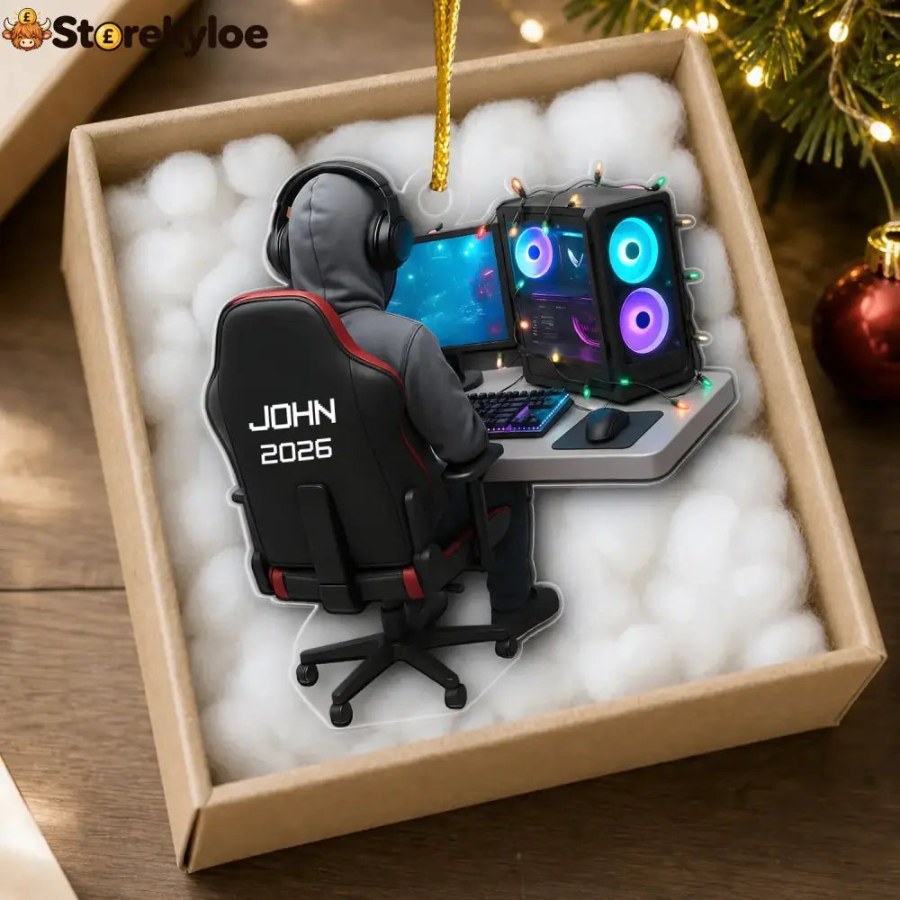 Custom Gamer - Personalized Acrylic Ornament Christmas Gift For Gamers Teen Boy Teen Girl - Acrylic Ornament (Custom