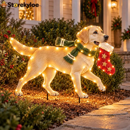 ✨🐕Christmas Glow Pup Collection – Lighted Holiday Dog Yard Decor - Labrador