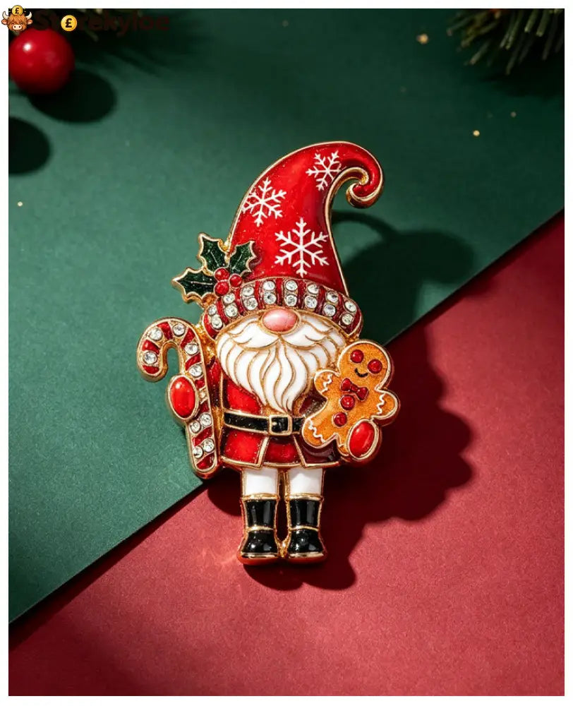🎄🎅Christmas Gnome Enamel Brooch Pin 🎄🎅
