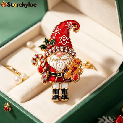 🎄🎅Christmas Gnome Enamel Brooch Pin 🎄🎅
