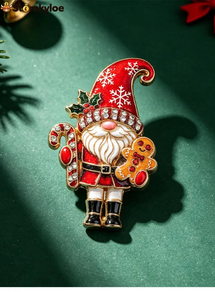 🎄🎅Christmas Gnome Enamel Brooch Pin 🎄🎅