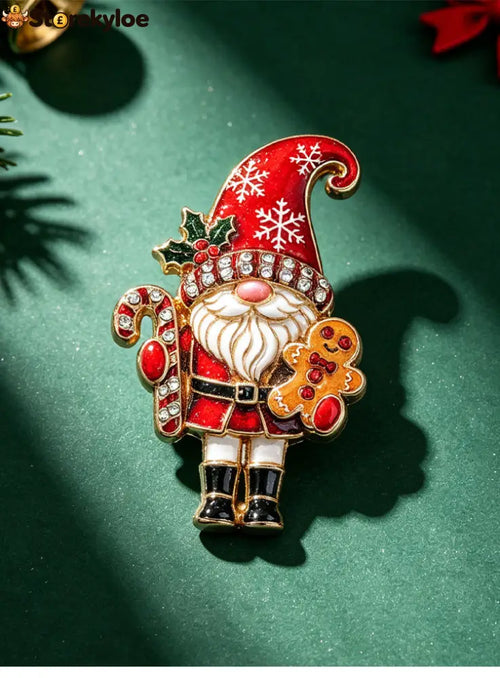 🎄🎅Christmas Gnome Enamel Brooch Pin 🎄🎅