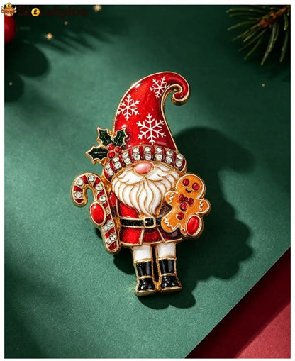 🎄🎅Christmas Gnome Enamel Brooch Pin 🎄🎅