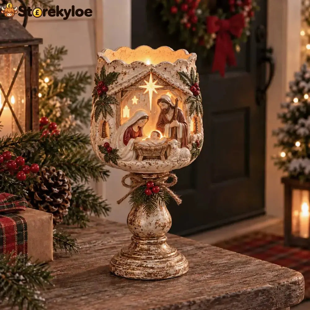 🎄 Christmas Heirloom Glow Candle Holder Collection (📦Buy 2 Free Shipping) - Nativity Holy Night