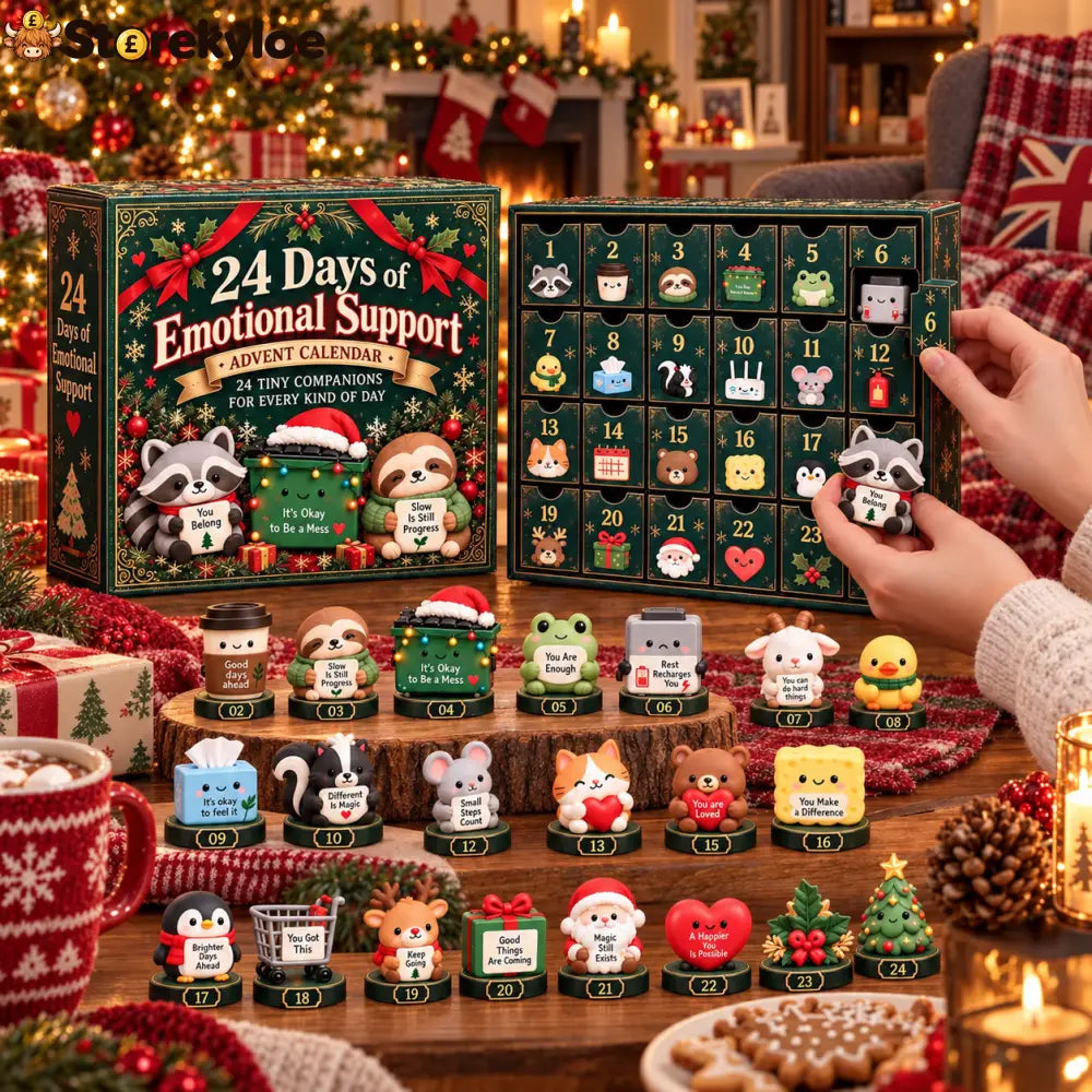 Christmas Kickoff 48% Off - 2026 Emotional Support Advent Calendar | 24 Little Companions Positive Affirmation Mini
