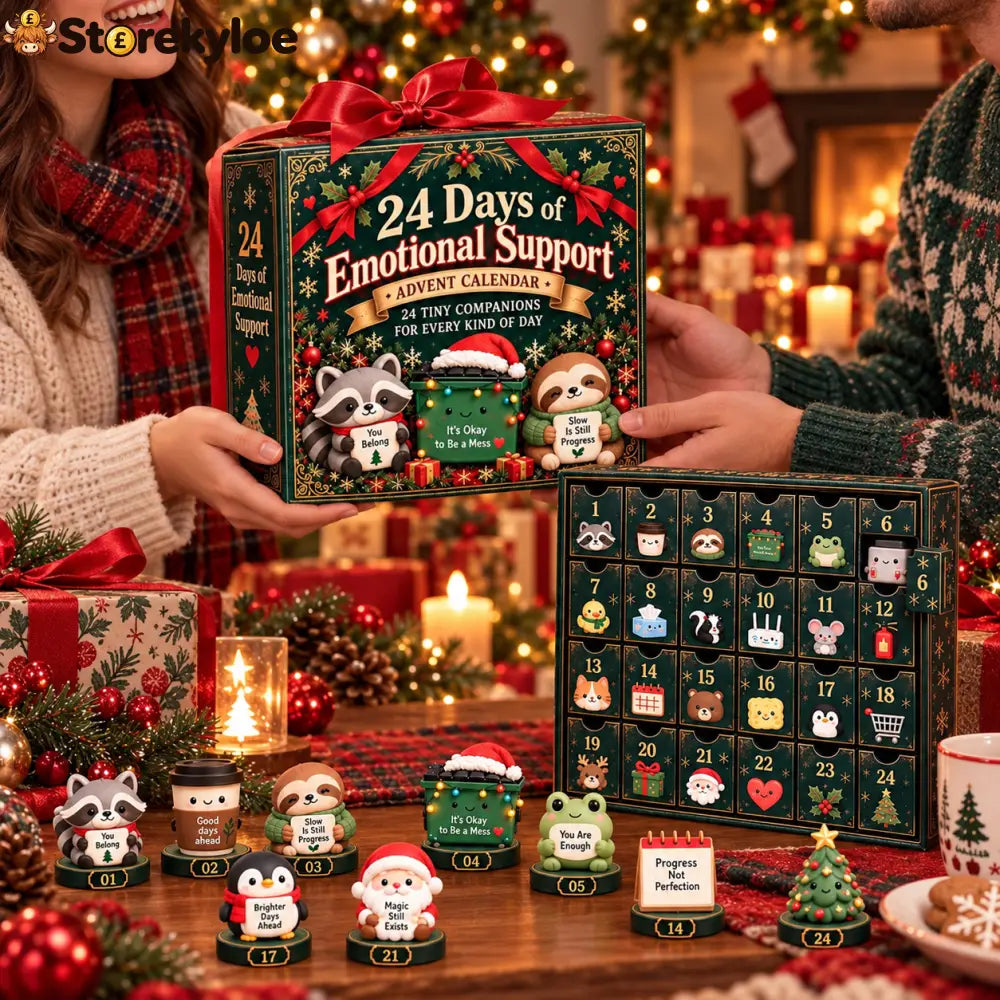 Christmas Kickoff 48% Off - 2026 Emotional Support Advent Calendar | 24 Little Companions Positive Affirmation Mini