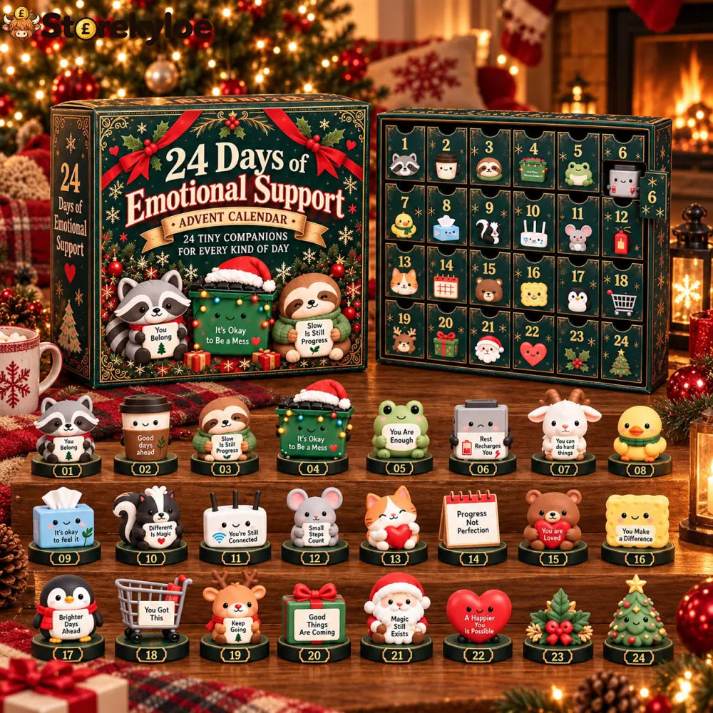 Christmas Kickoff 48% Off - 2026 Emotional Support Advent Calendar | 24 Little Companions Positive Affirmation Mini