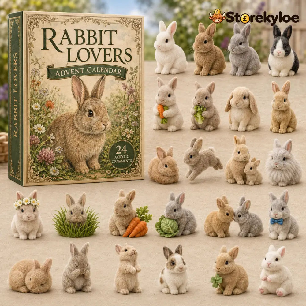 CHRISTMAS KICKOFF 48% OFF - 2026 Rabbit Lovers Advent Calendar 24‑Piece Mini Acrylic Ornament Set Whimsical Woodland