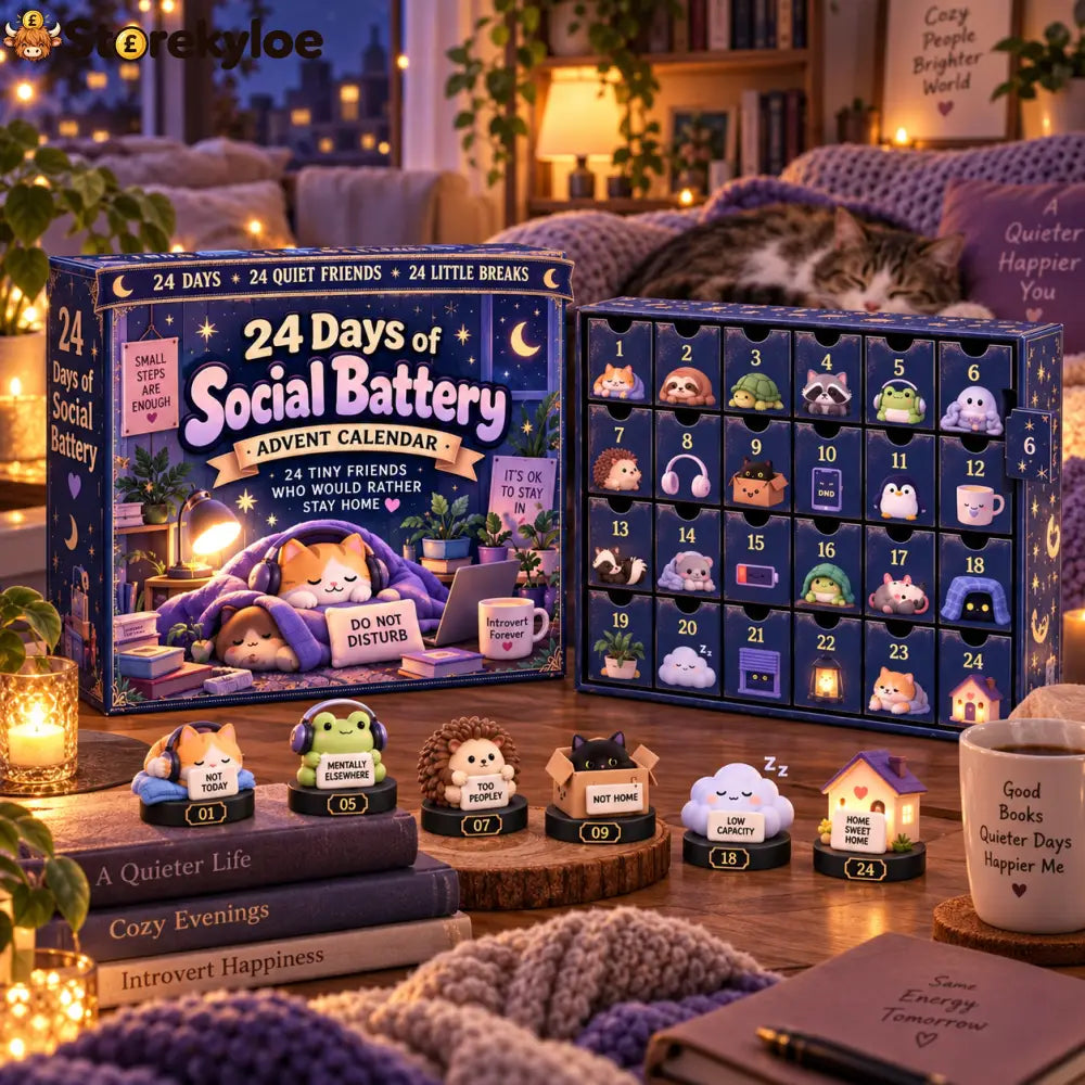 CHRISTMAS KICKOFF 48% OFF - 2026 Social Battery Advent Calendar | 24 Quiet Friends Introvert Themed Mini Figures