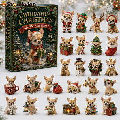 CHRISTMAS KICKOFF 48% OFF - Chihuahua Advent Calendar 2026 - 24-Day Festive Countdown Blind Box - Gift For Chihuahua