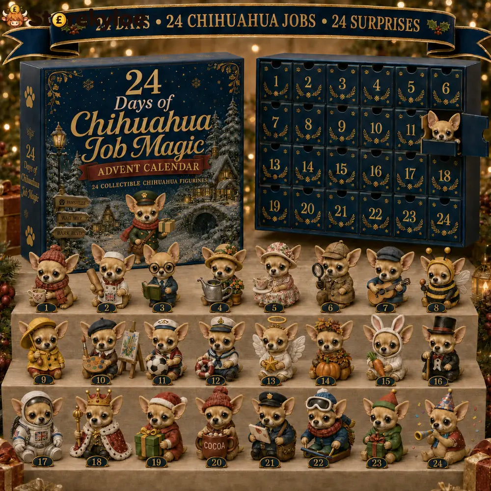 ✨CHRISTMAS KICKOFF 48% OFF - Chihuahua Job Moments Advent Calendar 2026 - 24-Day Festive Countdown Blind Box - Gift For